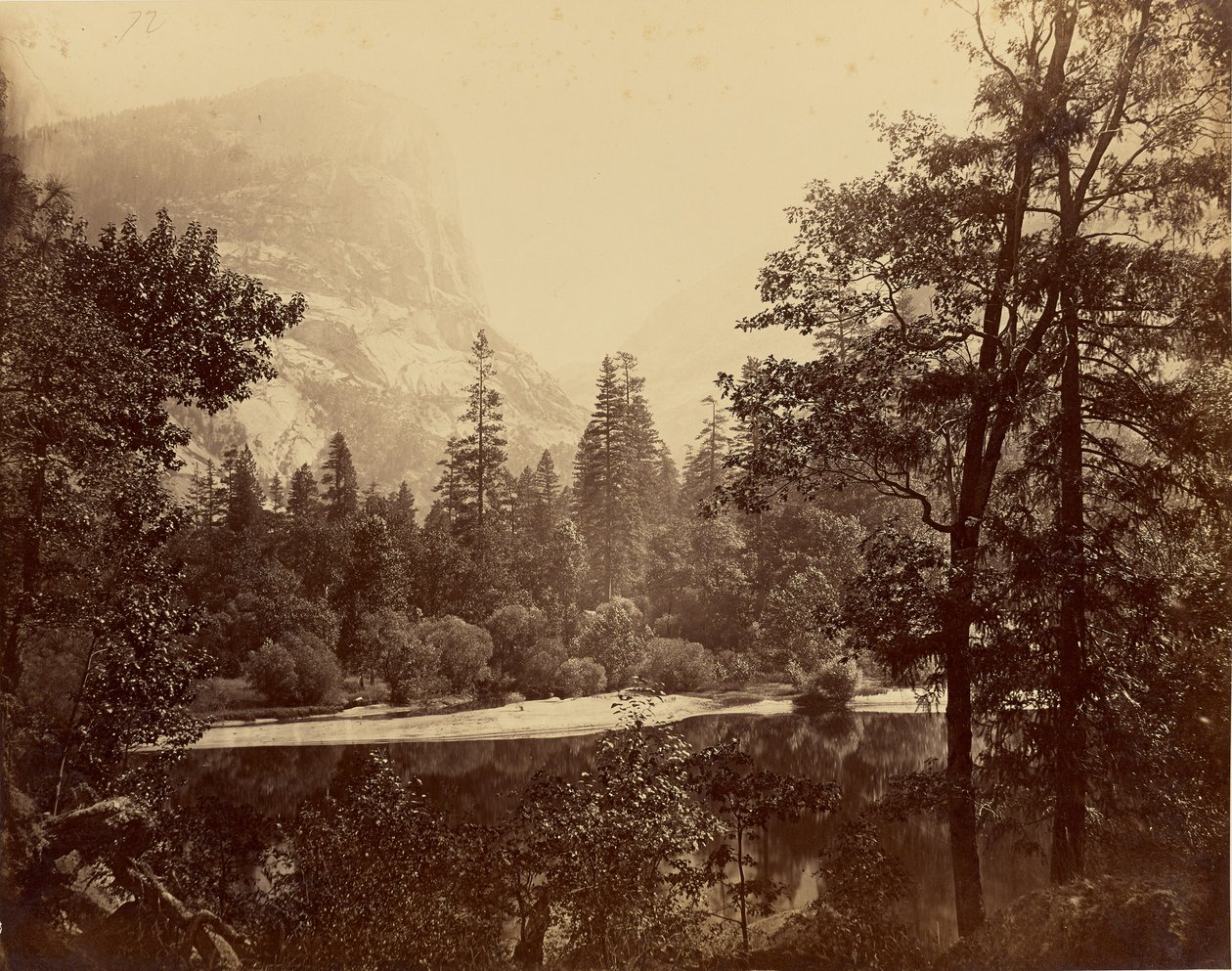 [«O lago» - vale de Yosemite] / [Margem do lago] / [Lago Ah-Wi-Yah, Yosemite] / [Mirror Lake e monte Watkins, Yosemite] de Carleton Watkins