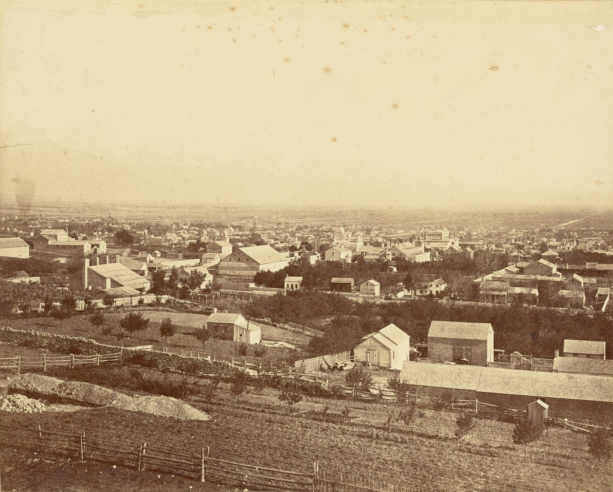 Utah - Vista de Salt Lake City, Utah de Carleton Watkins