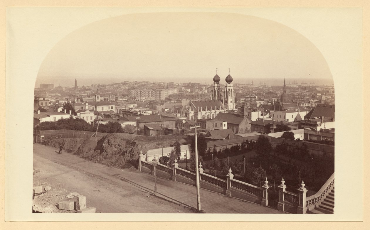 Vista da residência de Chas. Crocker para leste de Carleton Watkins