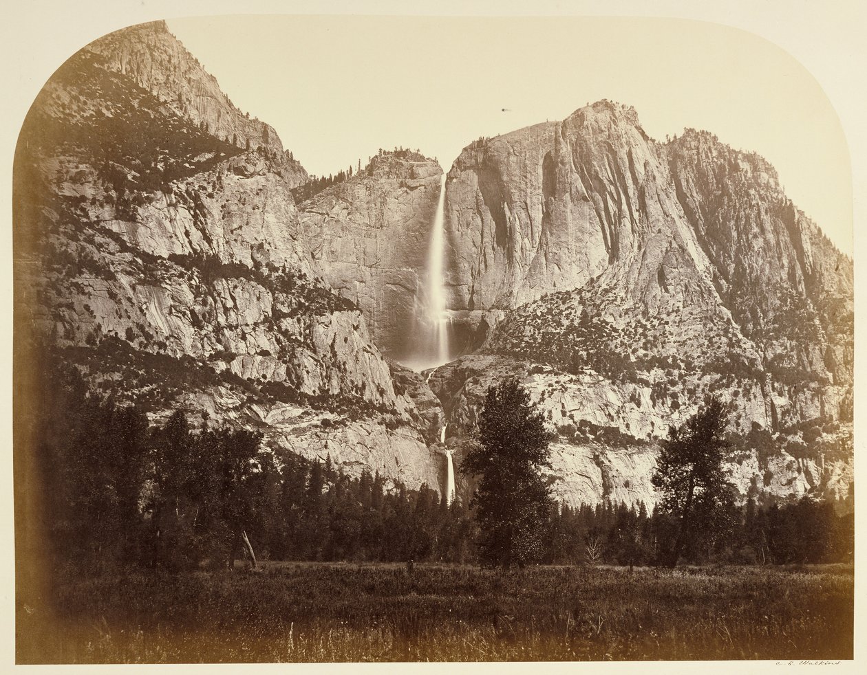 Cascatas de Yosemite (vista frontal), 2477 pés. de Carleton Watkins