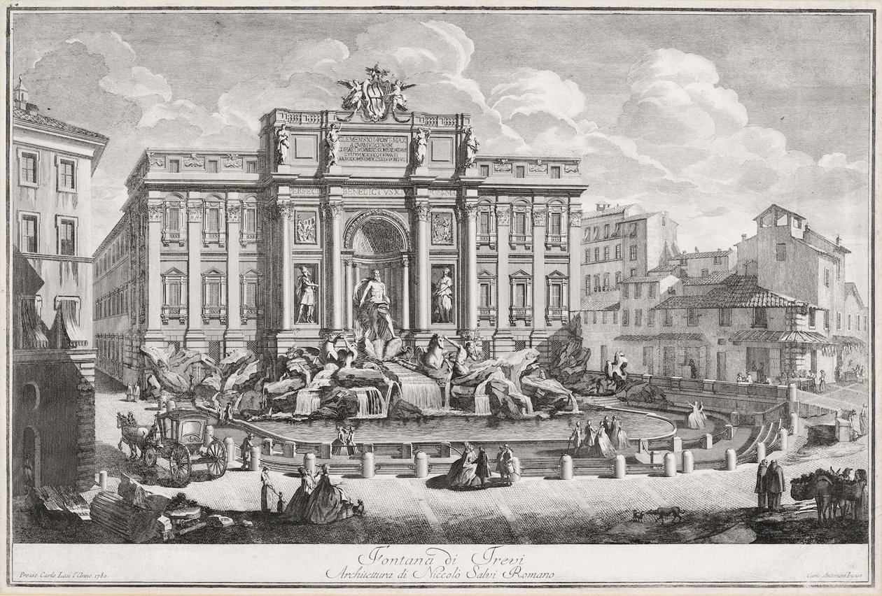 Roma, fonte de Trevi de Carlo Antonini