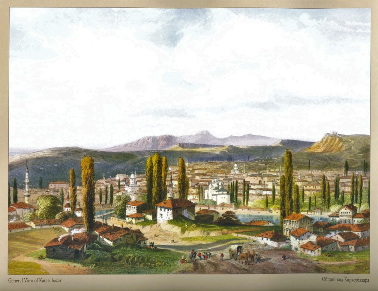 Carlo Bossoli. Karasubazar. Visão geral de Carlo Bossoli