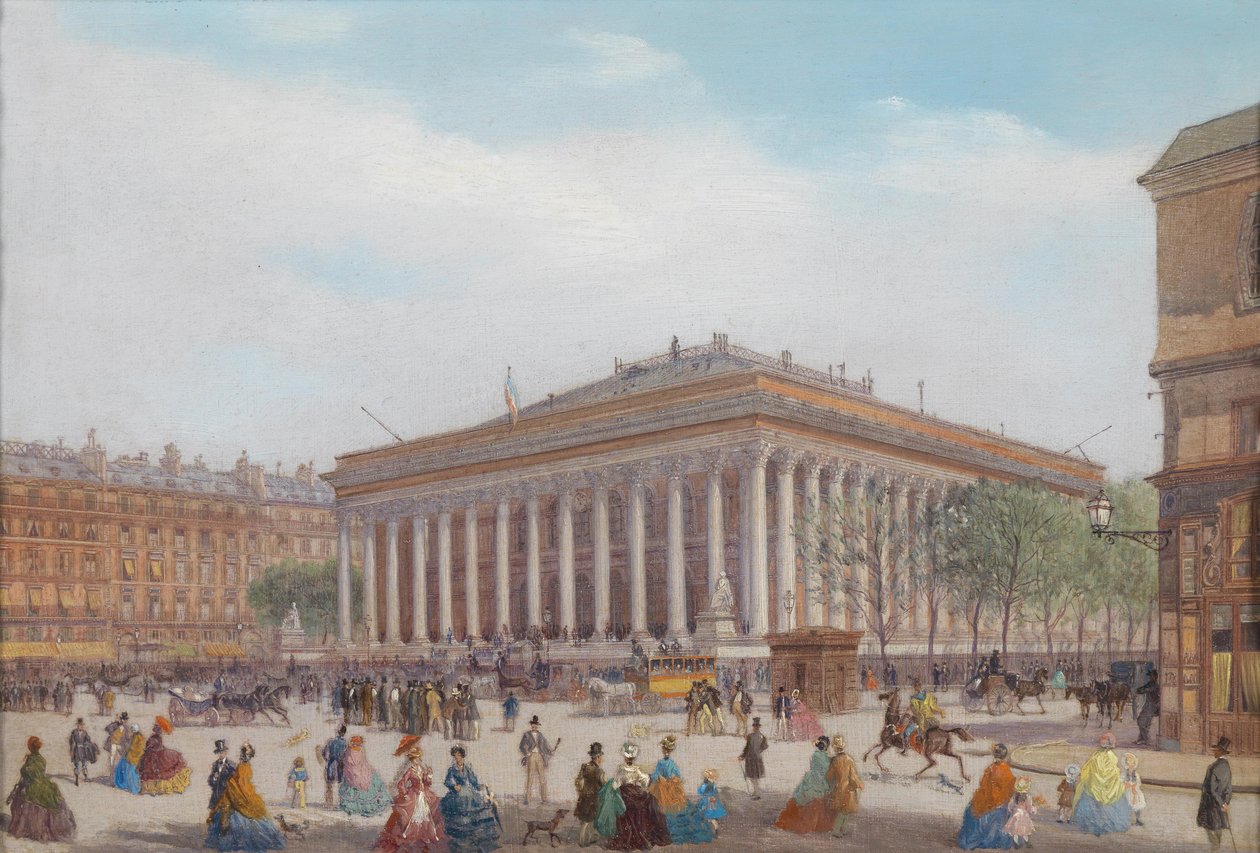 Vista da Place de la Bourse, Paris de Carlo Bossoli