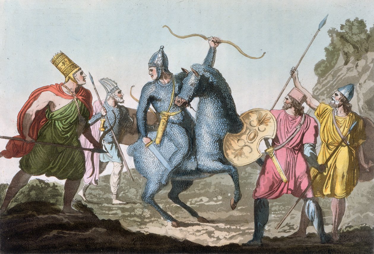 Trajes militares da dinastia de Arsacide, 1821 de Carlo Botticelli