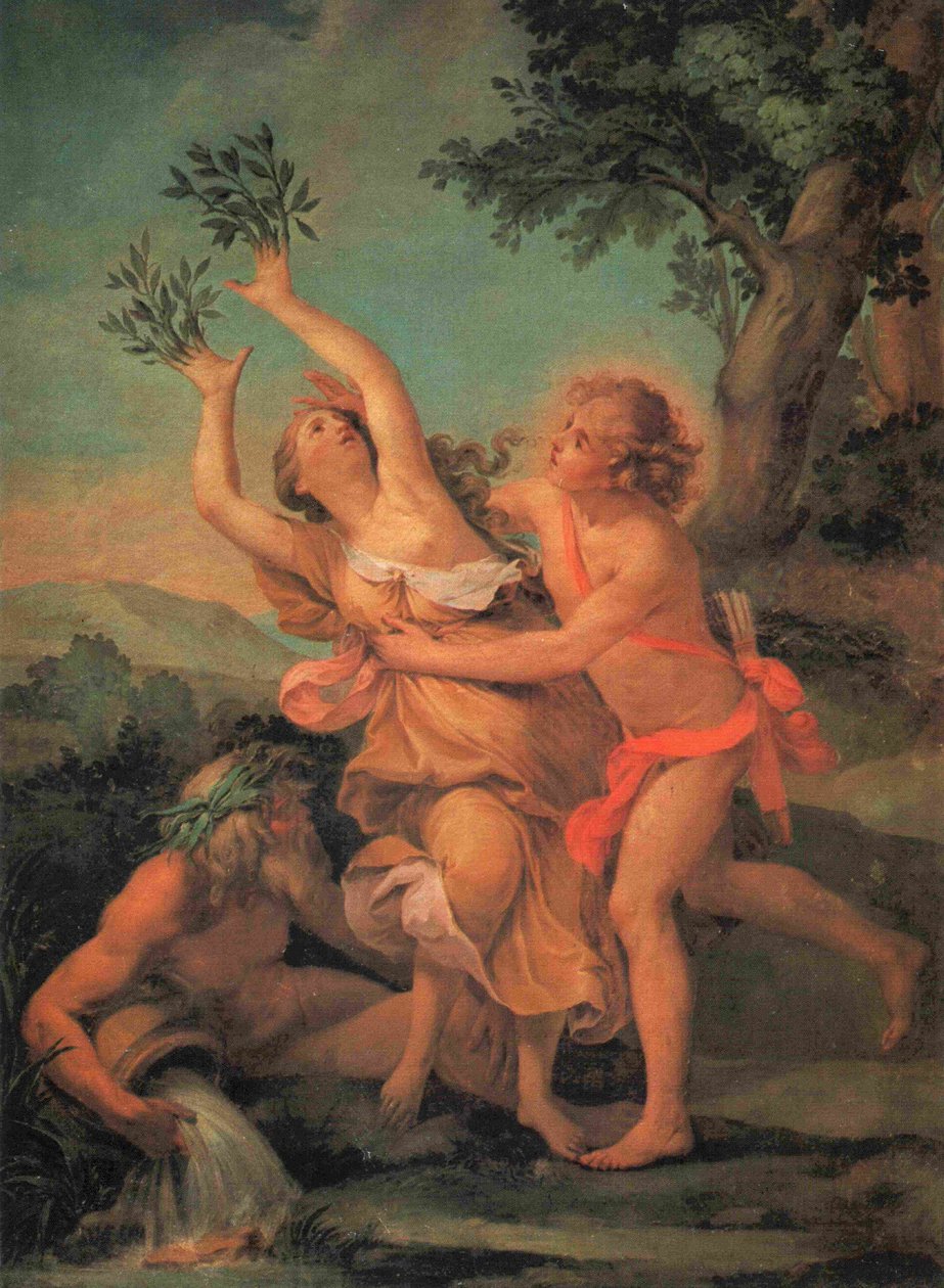 Metamorfose de Daphne, fresca por Carlo Cignani no Palazzo del Giardino (Parma) de Carlo Cignani