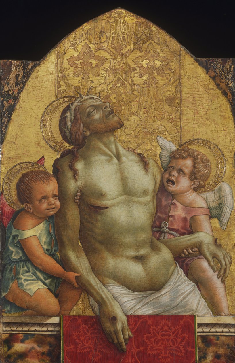 Cristo morto apoiado por dois anjos de Carlo Crivelli