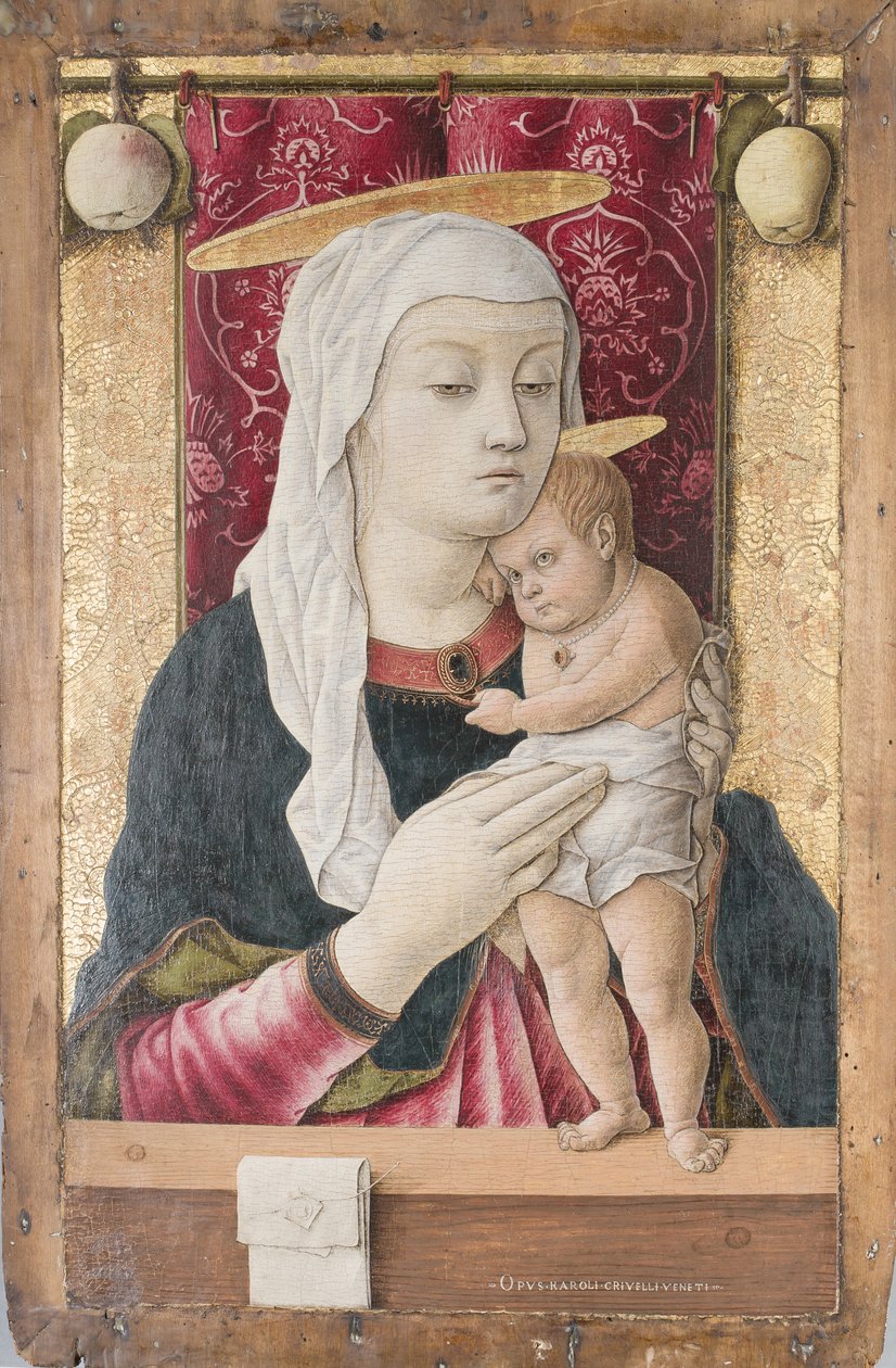 Madonna and Child, c.1468 (tempera e óleo no painel) de Carlo Crivelli