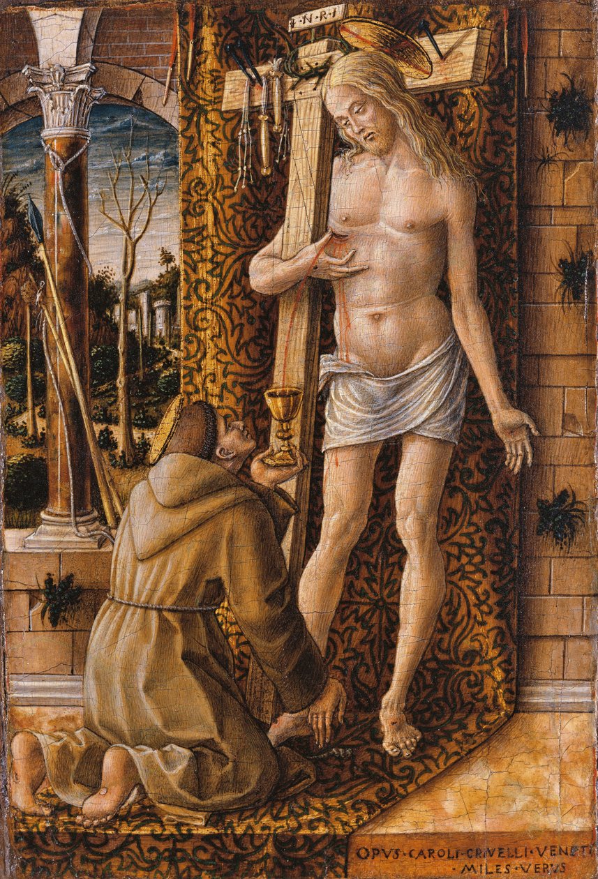 São Francisco Coletando o Sangue de Cristo de Carlo Crivelli