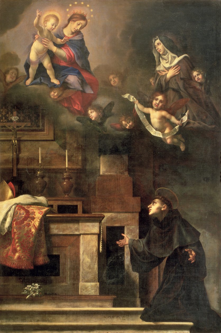 A Virgem aparecendo a São Luís de Toulouse de Carlo Dolci