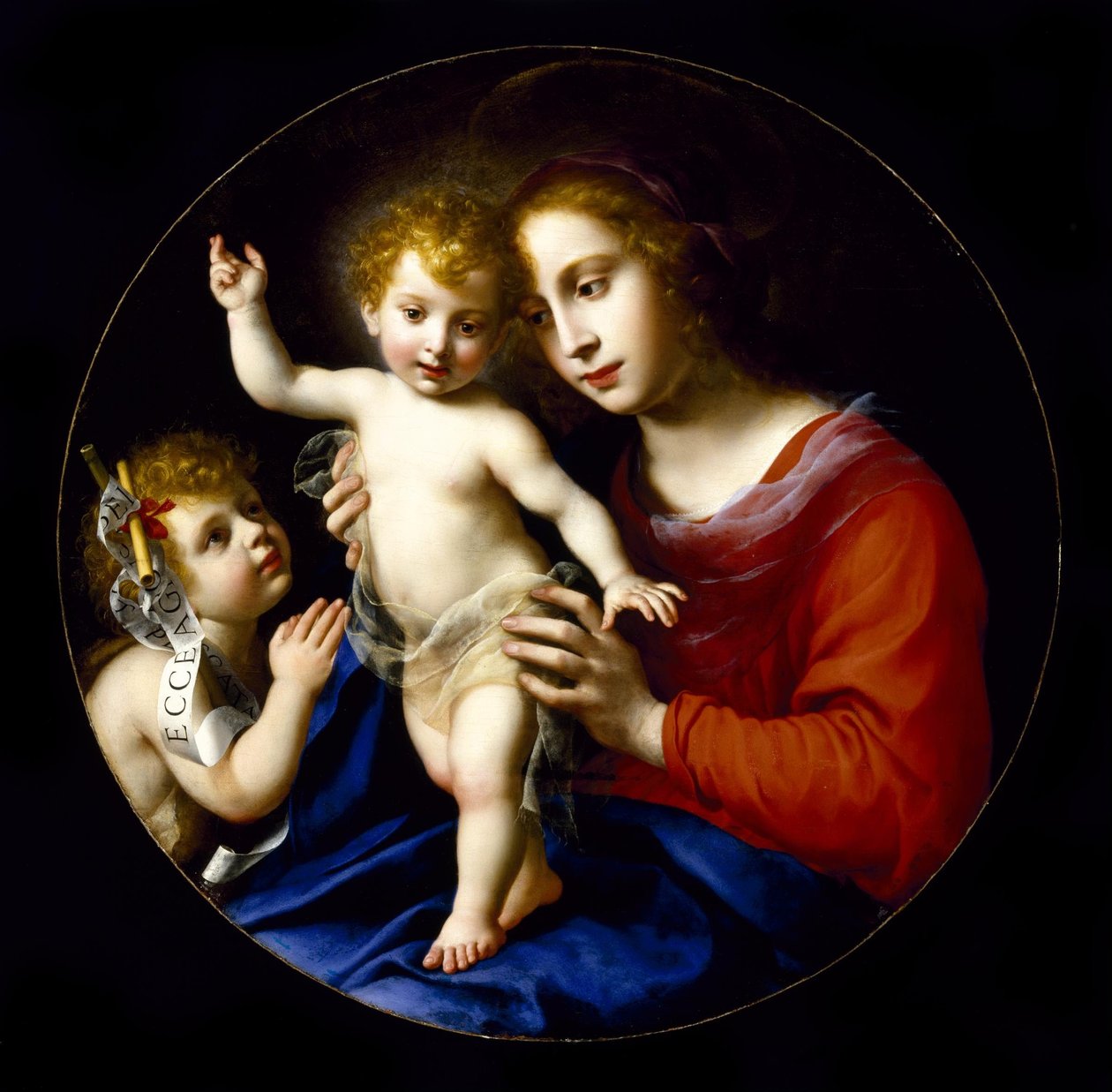 Virgem e Menino com o Menino São João Batista de Carlo Dolci