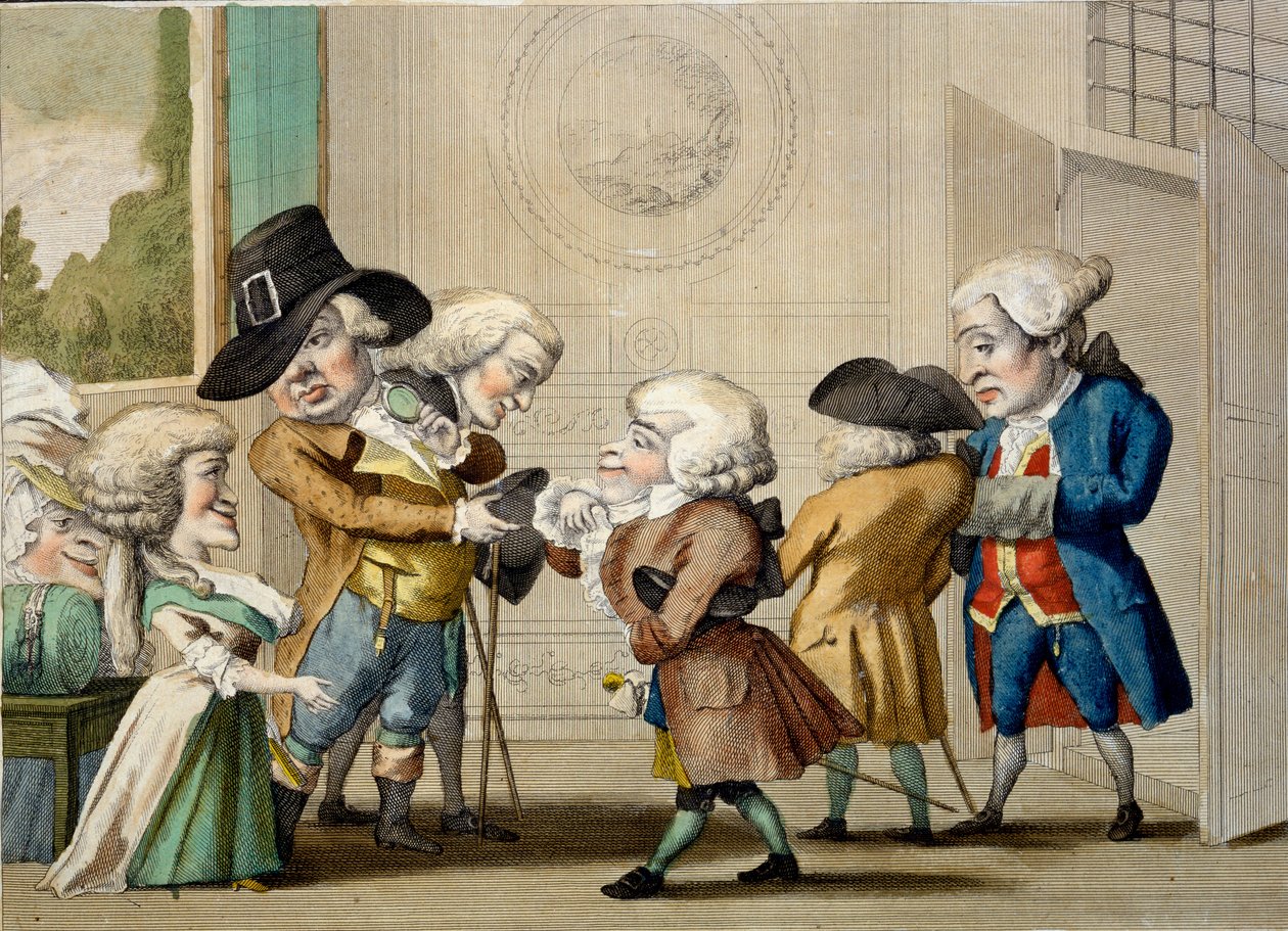 A primeira abordagem, c.1790 (gravura colorida à mão) de Carlo Lasinio