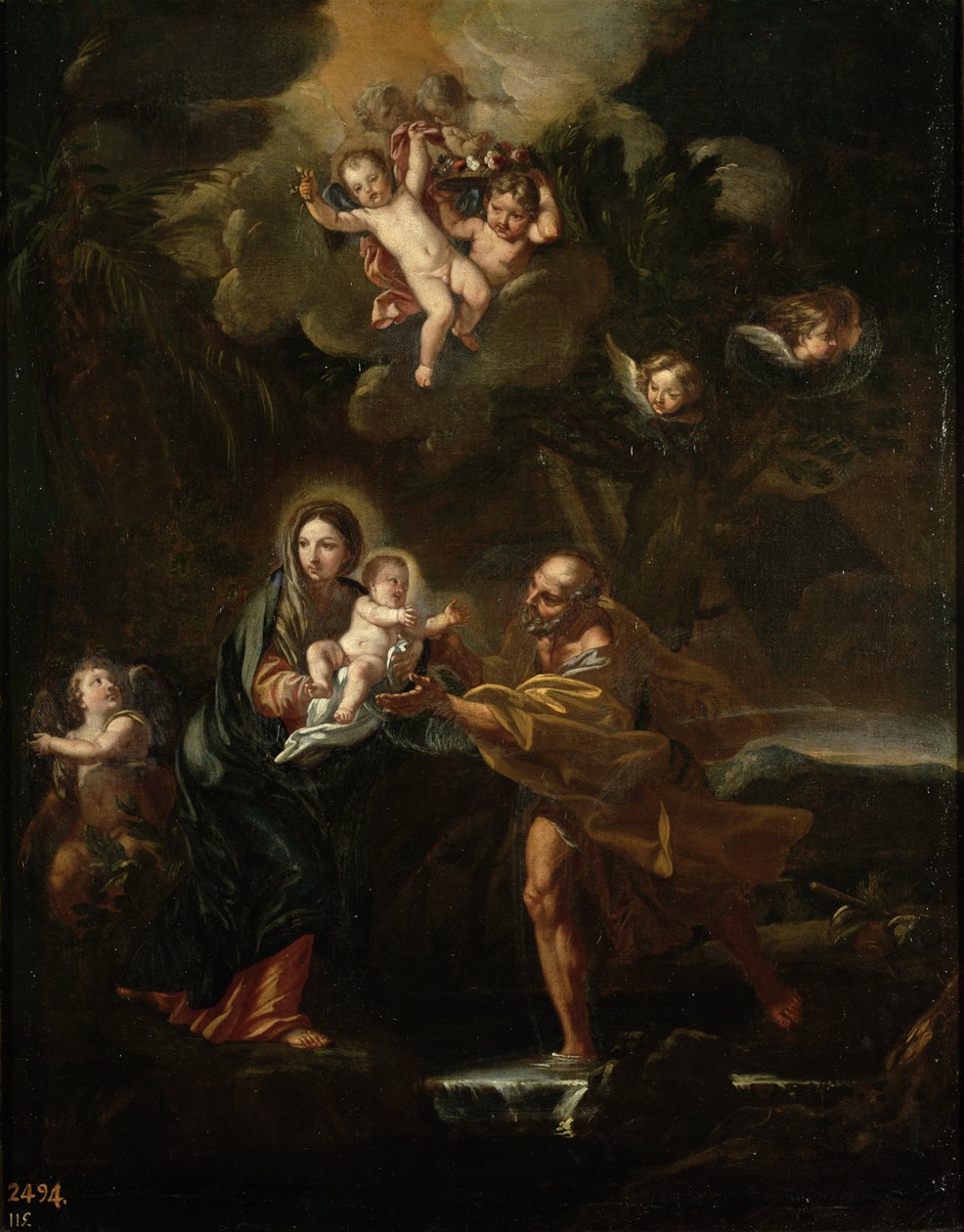 A fuga para o Egito de Carlo Maratta or Maratti