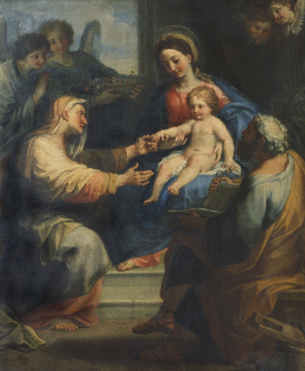 Virgem Maria com criança e Santa Ana de Carlo Maratta or Maratti