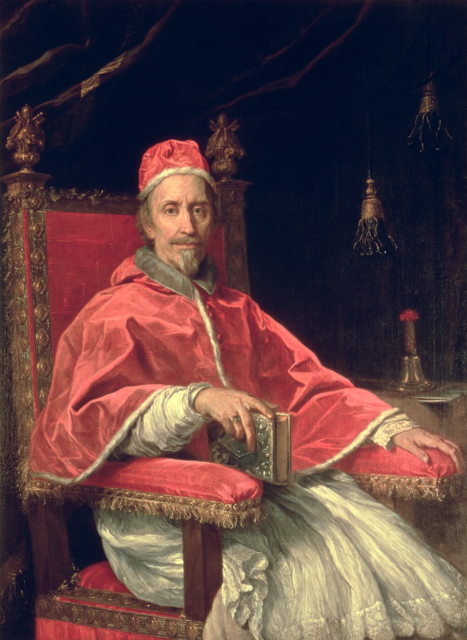 Retrato do Papa Clemente IX (1600-69) de Carlo Maratta or Maratti