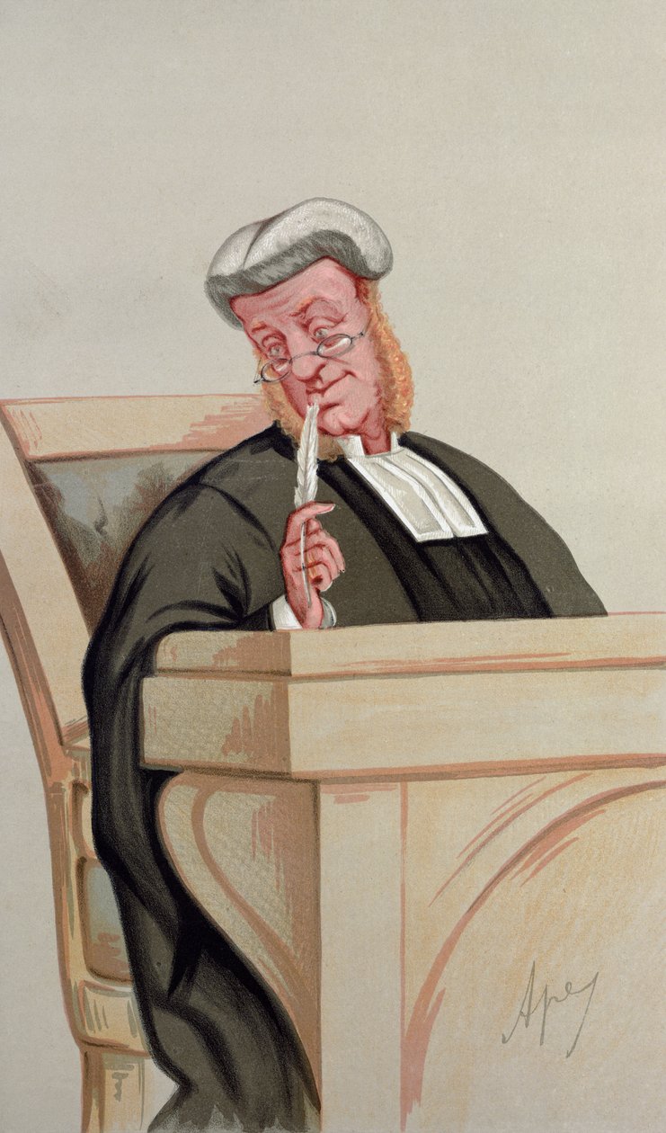 Julgamento Popular, de &39;Vanity Fair&39;, 1 de janeiro de 1876 de Carlo Pellegrini