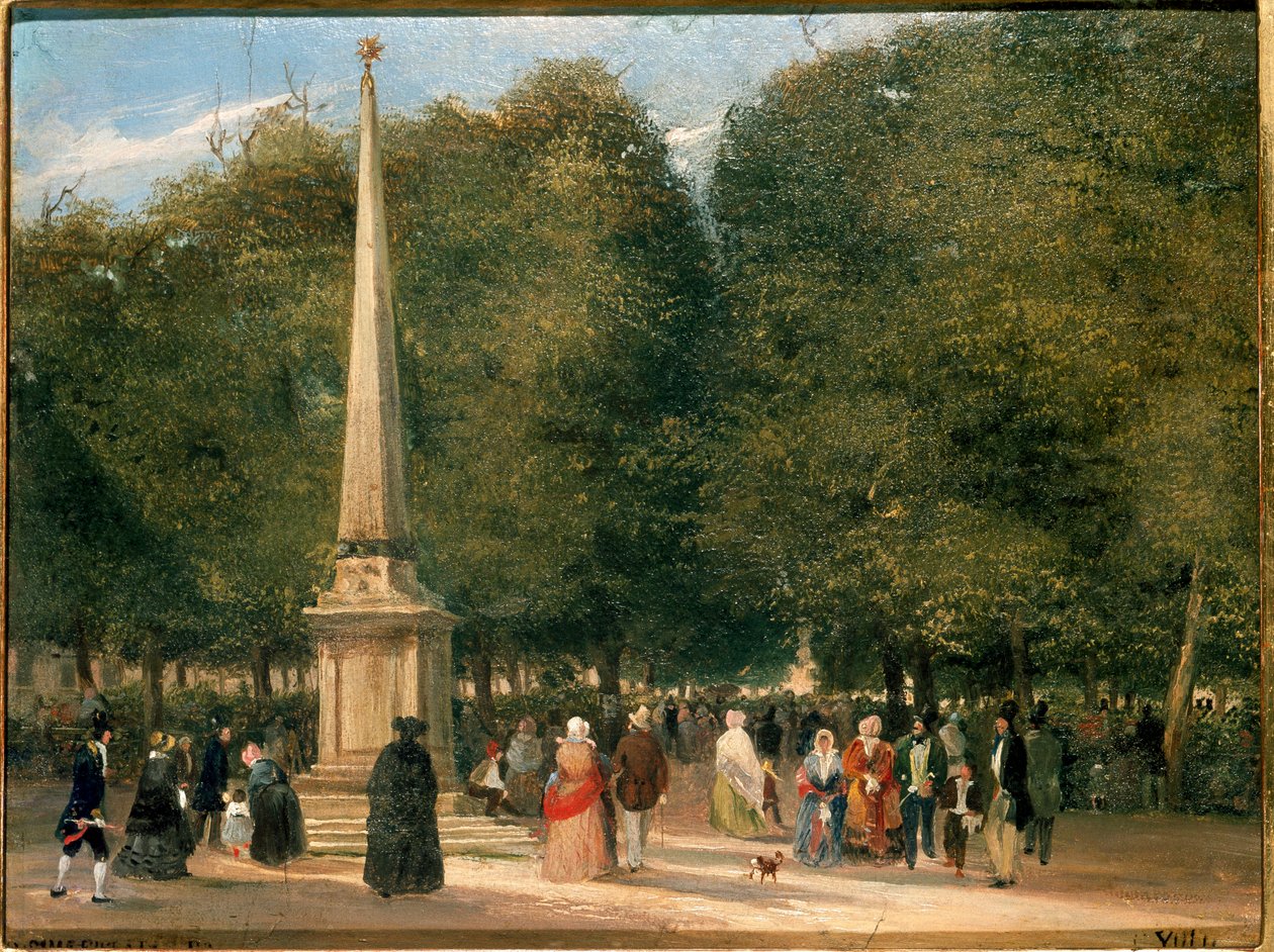 Festa de flores para festa de San Foca em Milão 20/04/1845 (óleo sobre tela de Carlo Jotti
