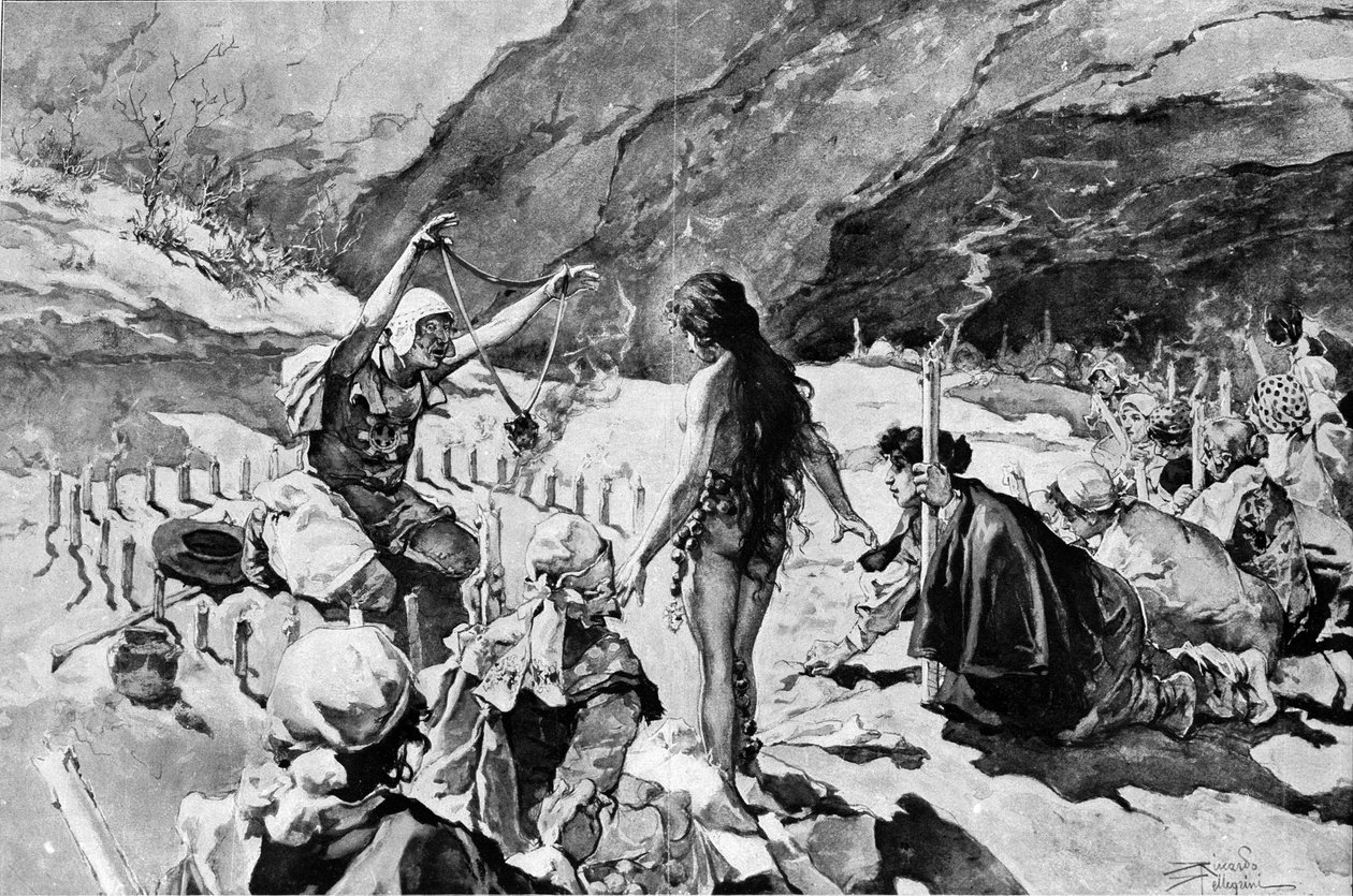 Exorcismo de uma bruxa no Valle de la Rosee. de Carlo Pellegrini