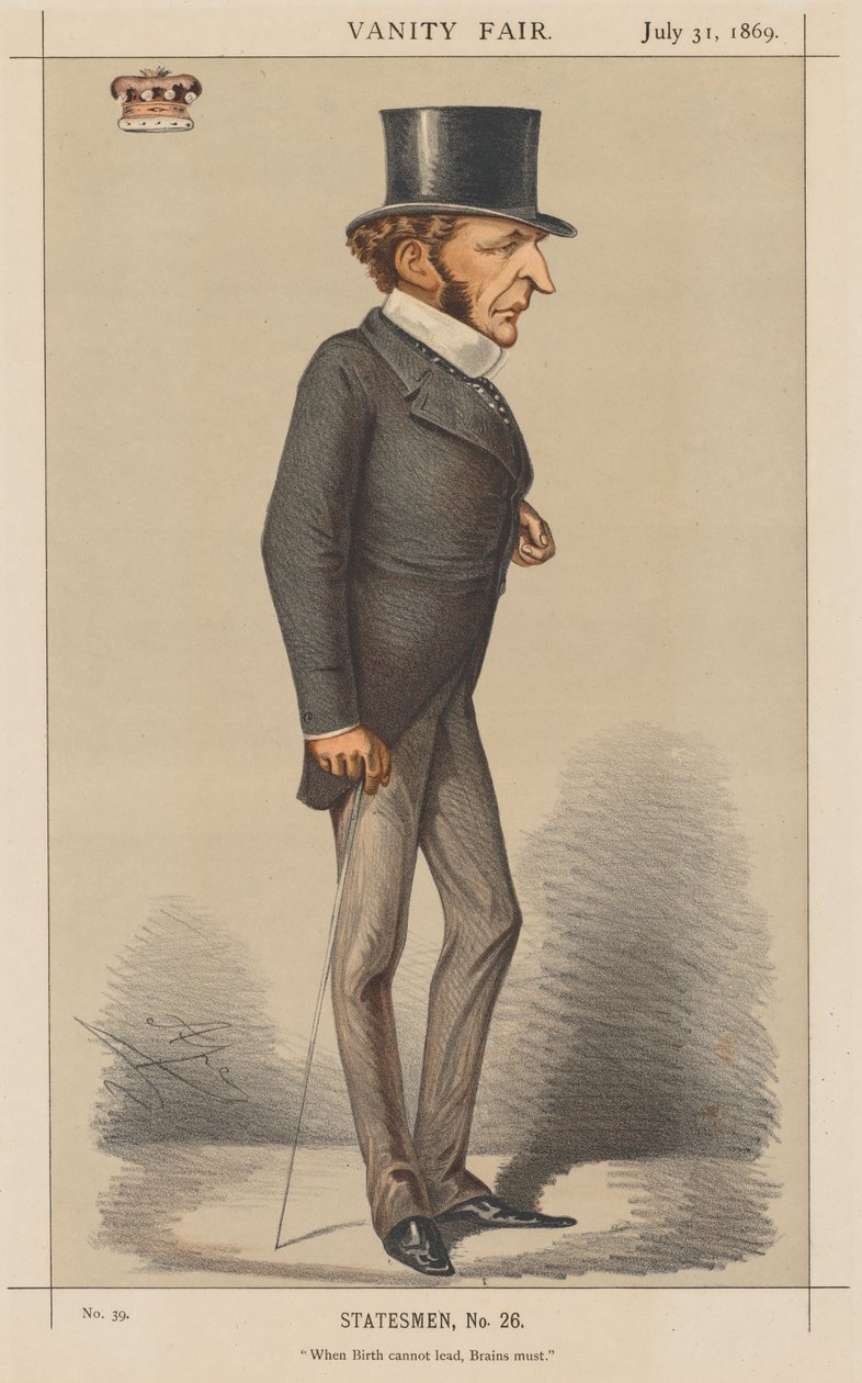 Vanity Fair: Statesman No. 26 "Quando o nascimento não pode liderar, o cérebro deve." de Carlo (Ape) Pellegrini