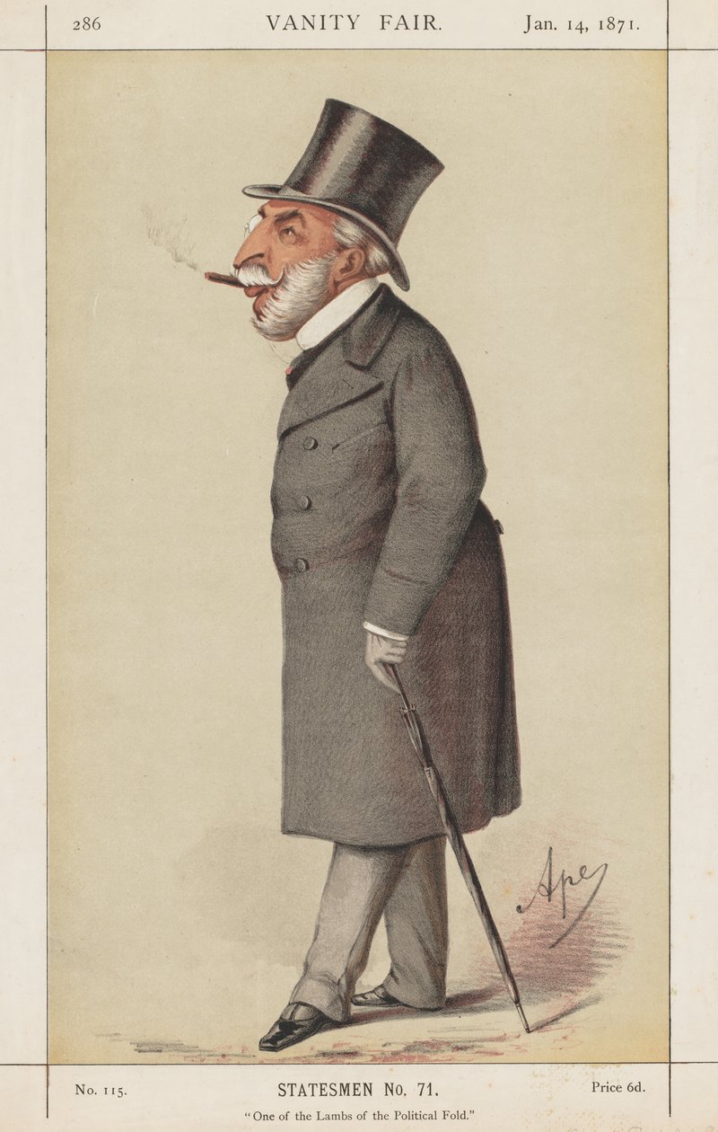 Vanity Fair: Statesman, No. 71 "Um dos cordeiros da dobra política" de Carlo (Ape) Pellegrini
