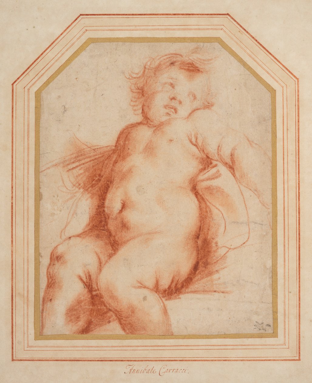 Bebé nu de Carlo (attr. to) Cignani