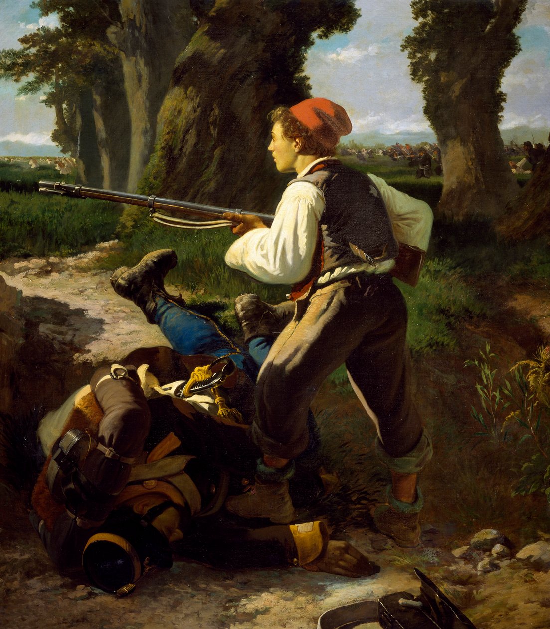 Pasquale Cova na Batalha de Varese, 26 de maio de 1859, por Carlo Ademollo (1825-1911) de Carlo Ademollo