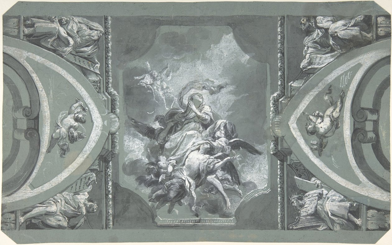 Estudo para a decoração de uma abóbada, 1754-1815. de Carlo Alberto Baratta