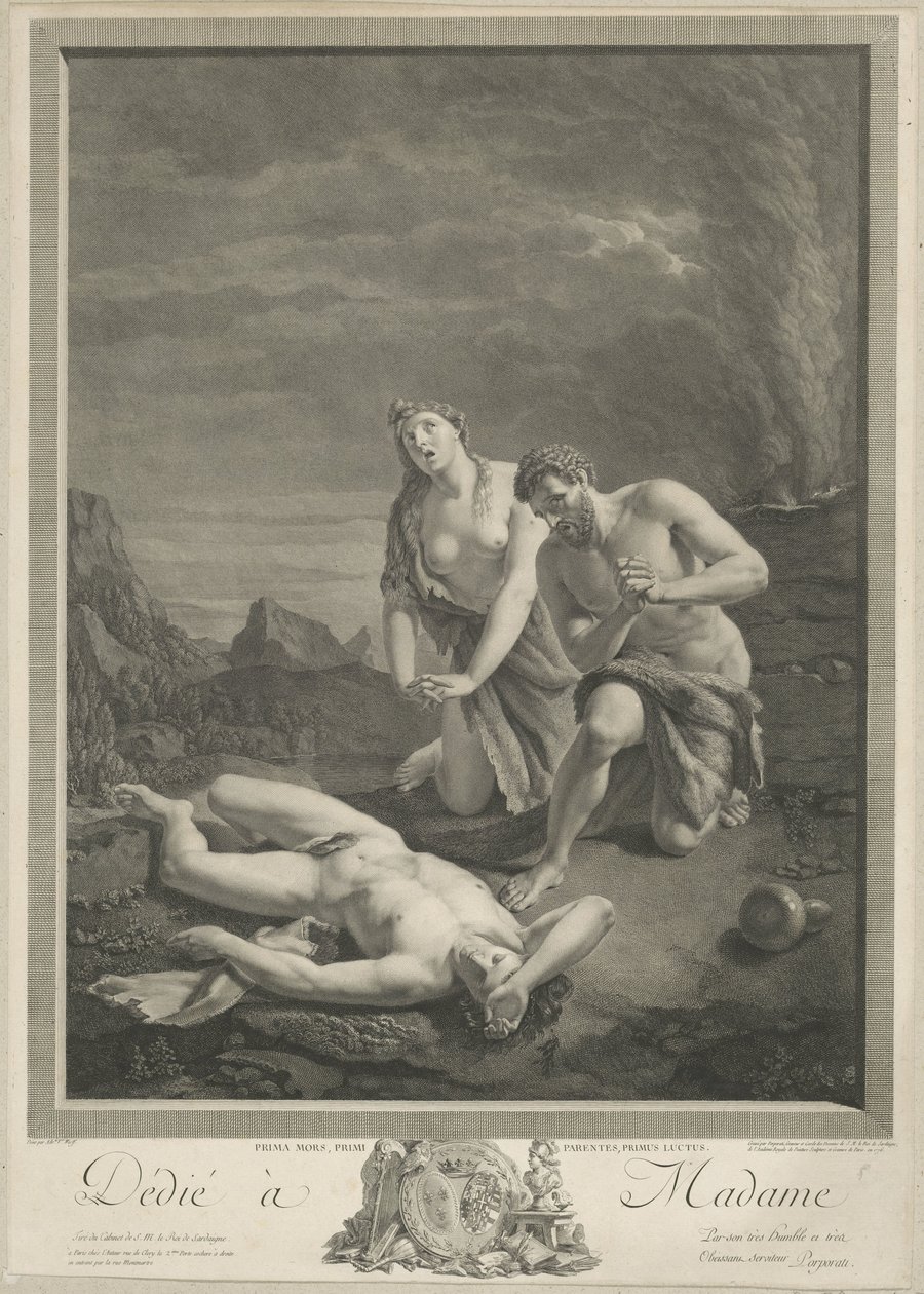 Adão e Eva no cadáver de Abel de Carlo Antonio Porporati