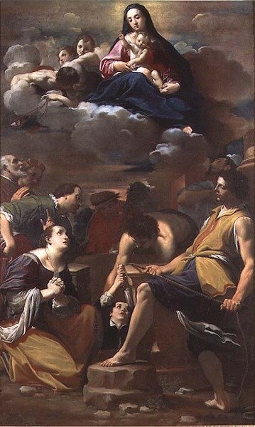 Milagre da Virgem de Carmelo de Carlo Bononi