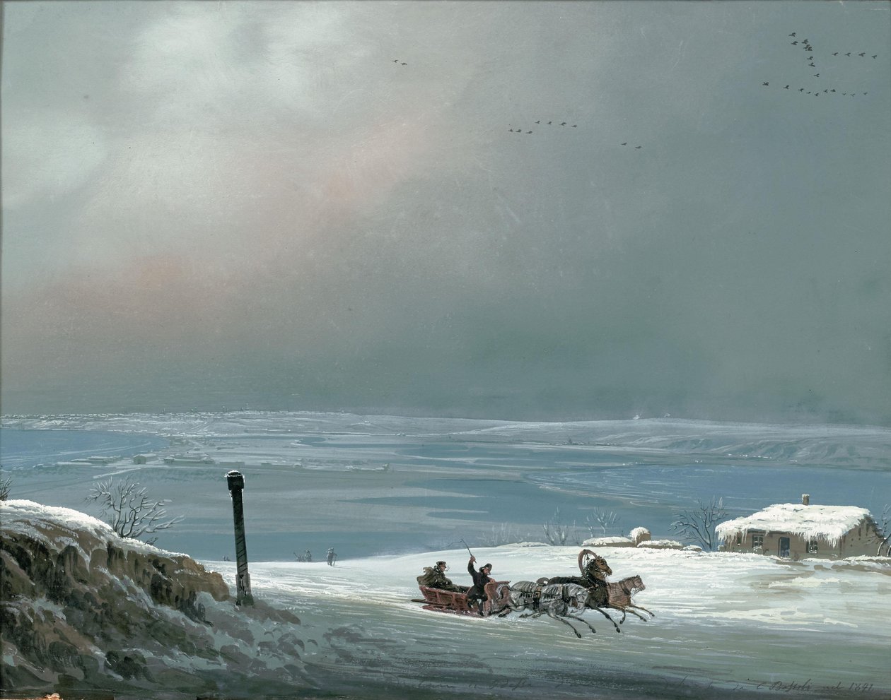 arredores de Odessa, no inverno de 1841. de Carlo Bossoli
