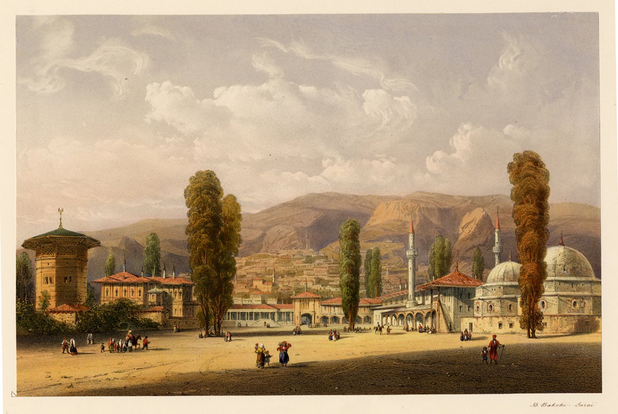 Palácio Bakhchisaray Khans, 1856 de Carlo Bossoli