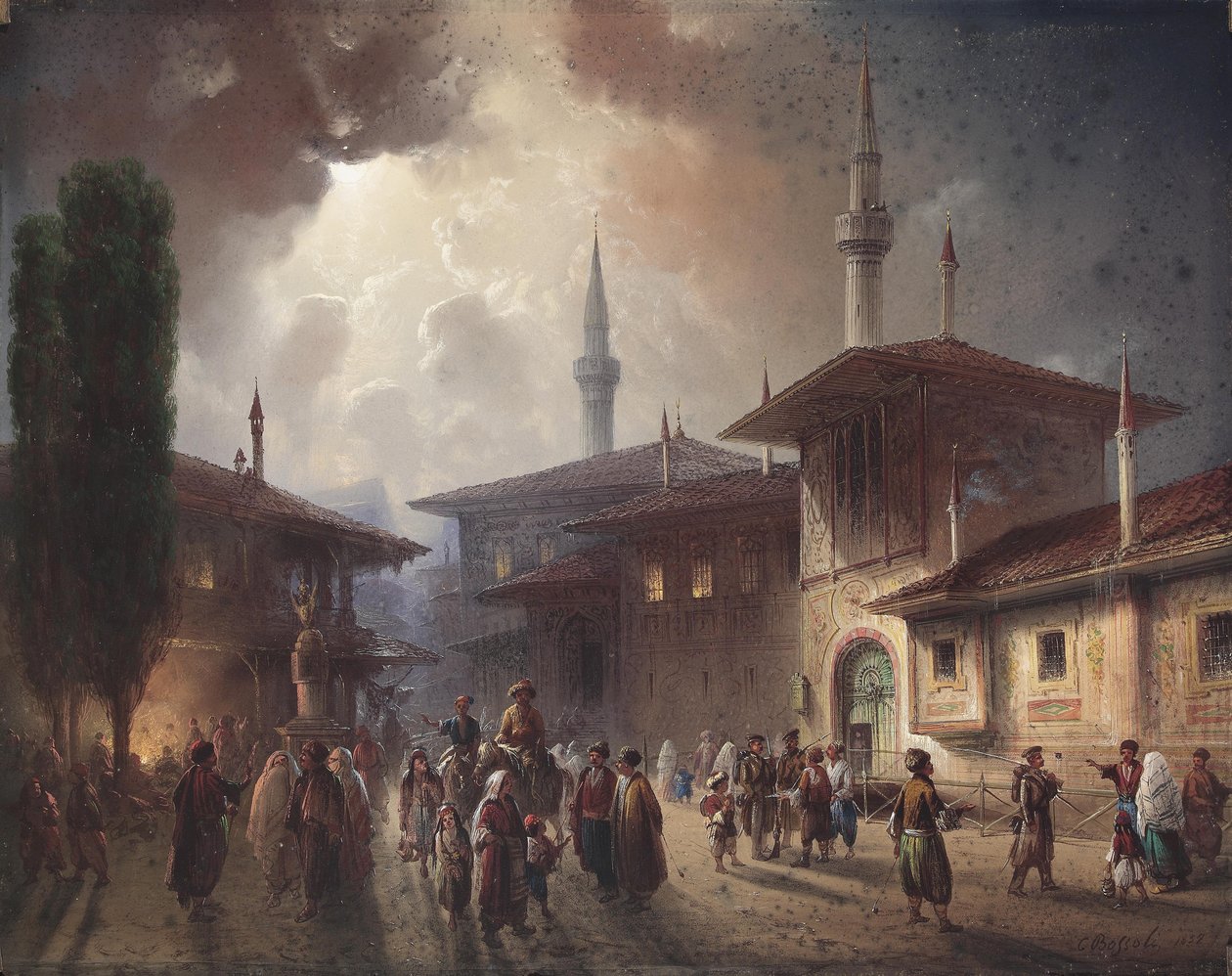Palácio Bakhchisaray Khans, 1857 de Carlo Bossoli