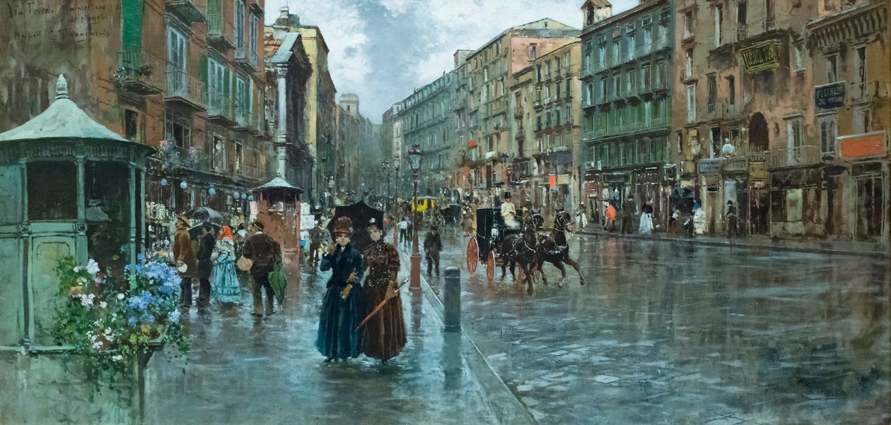 Nápoles via Toledo: parece chuva de Carlo Brancaccio