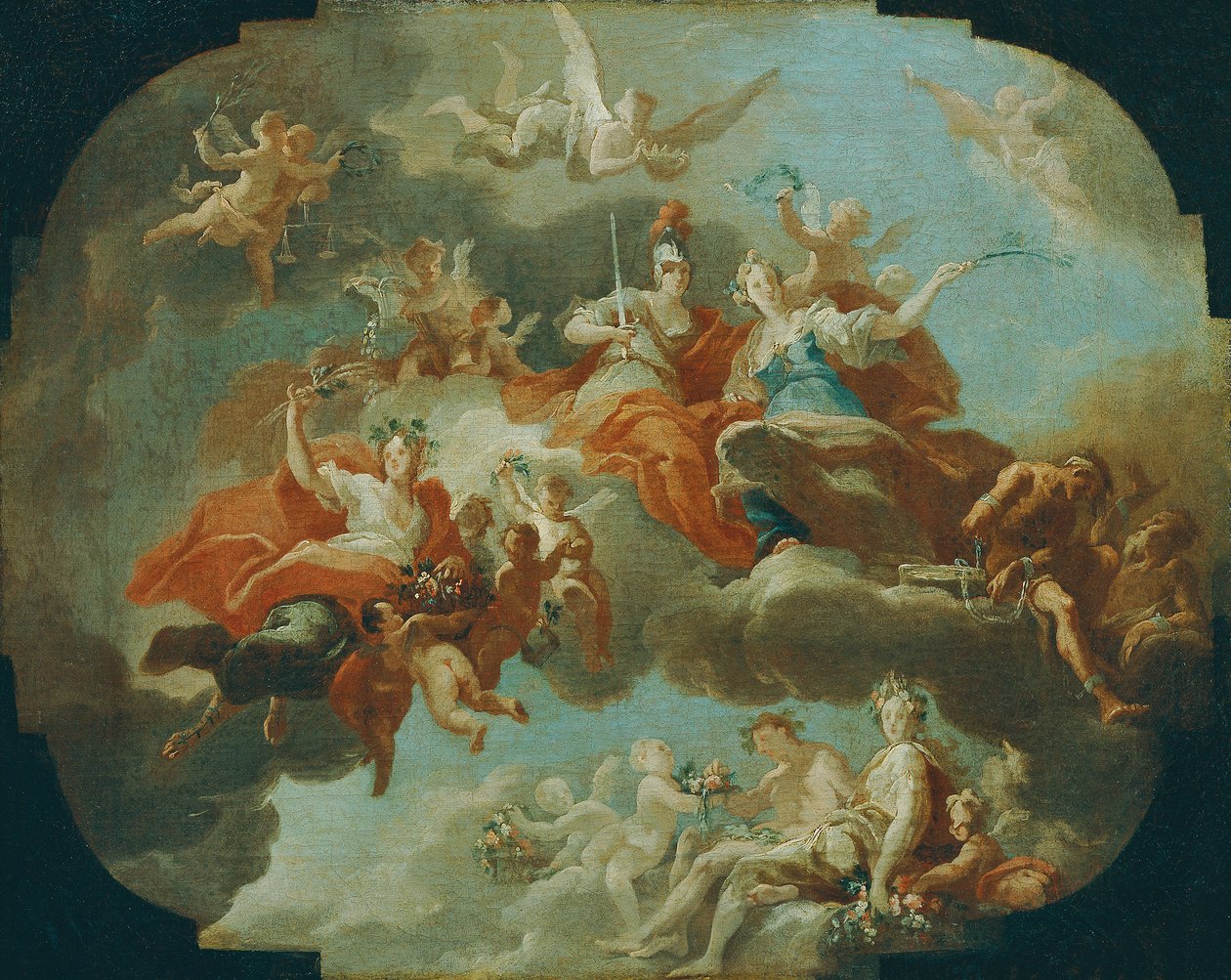 Alegoria da paz e da justiça de Carlo Carlone