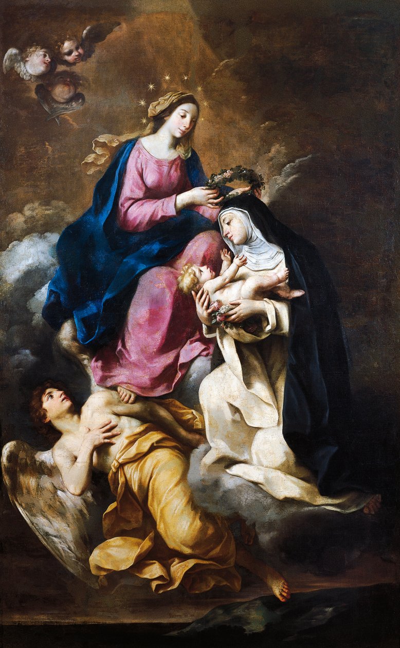Santa Rosa de Lima coroada de Carlo Cignani