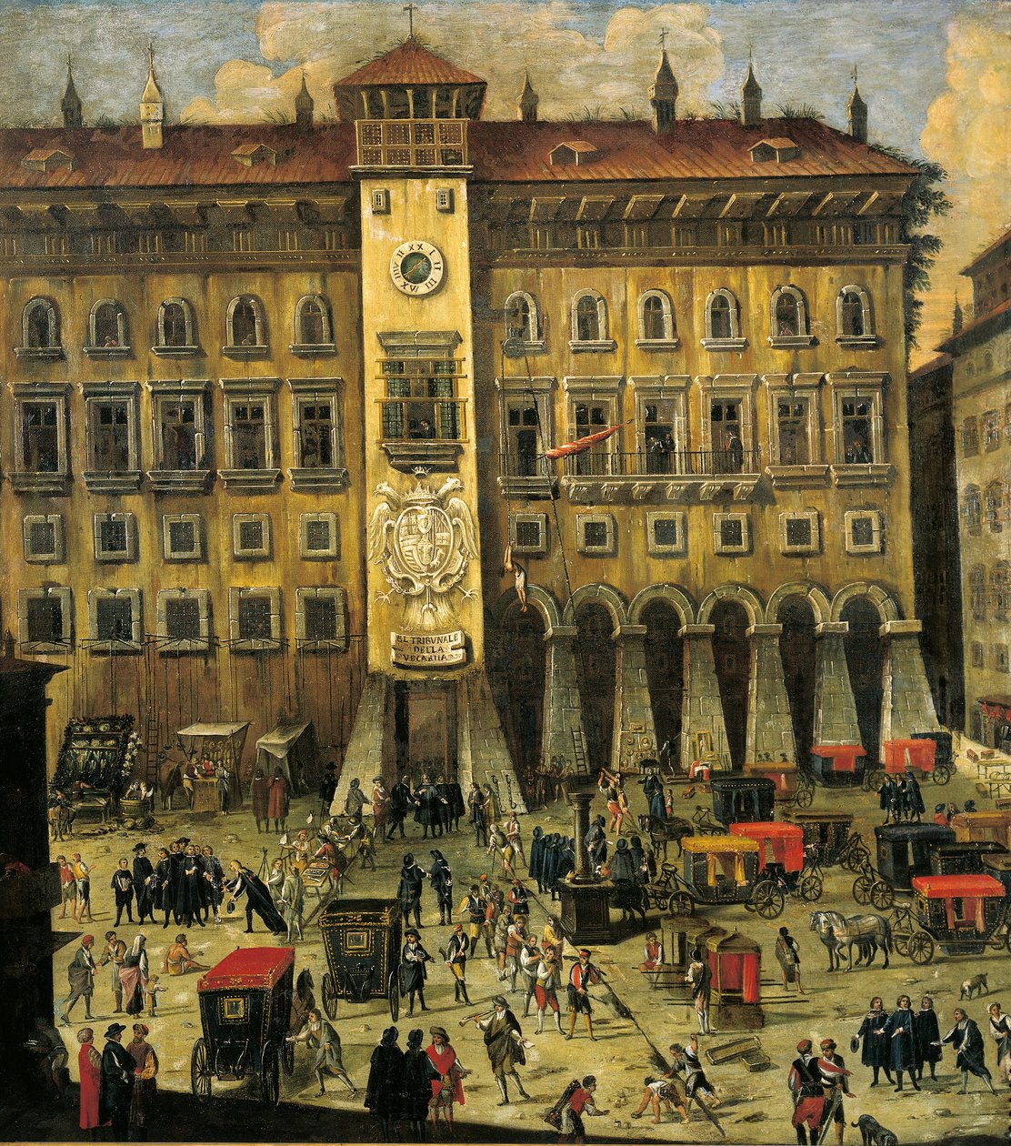 Itália, Nápoles, Vicaria Courthouse (pintura) de Carlo Coppola