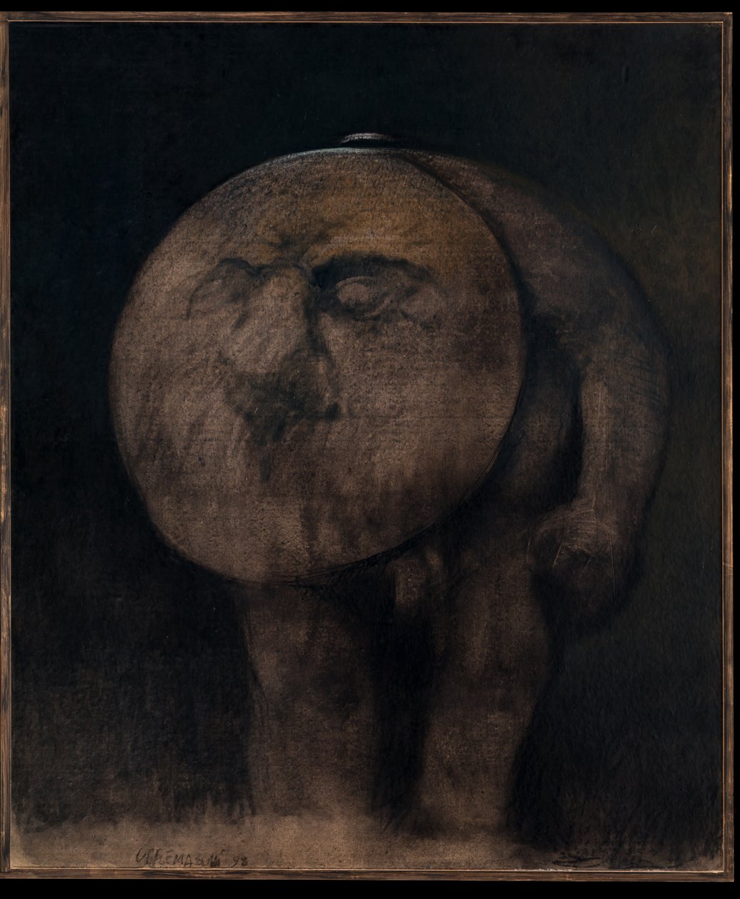 Monos (óleo sobre papelão) de Carlo Cremaschi