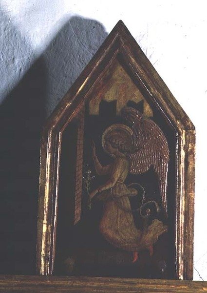 Arcanjo Gabriel, detalhe do políptico de San Silvestro de Carlo Crivelli