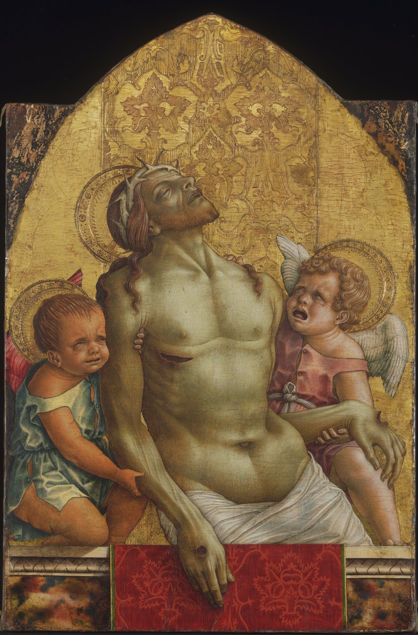 Cristo morto apoiado por dois anjos de Carlo Crivelli