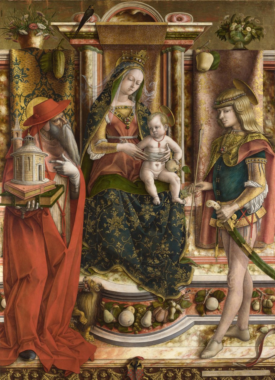 La Madonna della Rondine, depois de 1490 (têmpera a óleo e ovo sobre madeira) de Carlo Crivelli