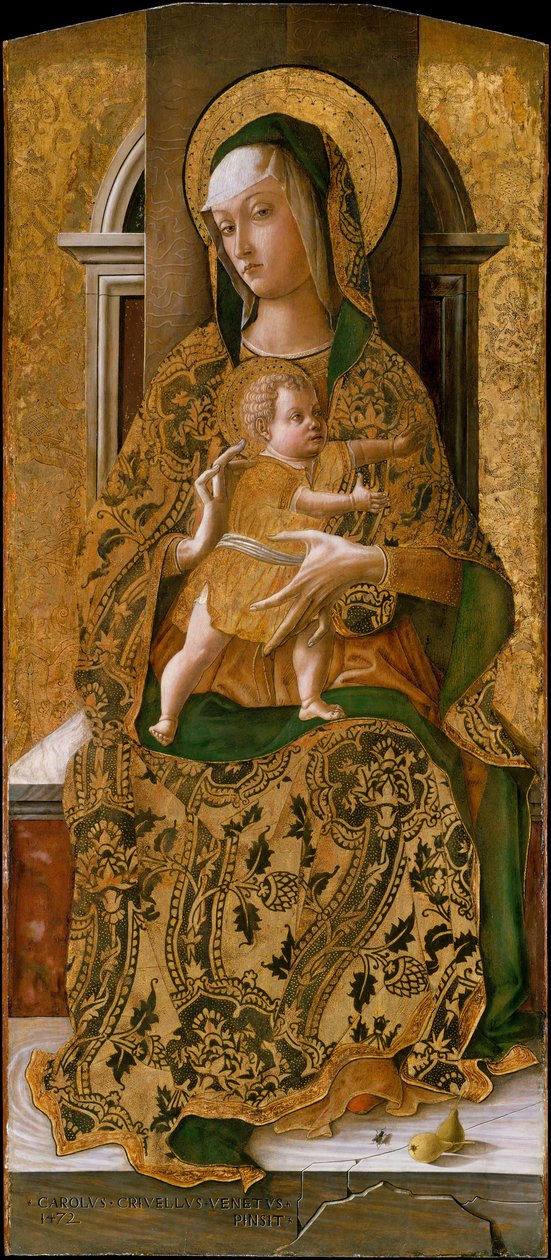 Madonna e Criança Entronizada, 1472. de Carlo Crivelli