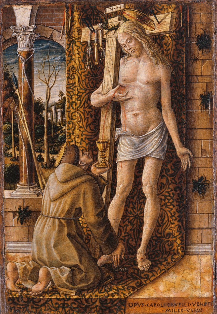 São Francisco Recolhendo o Sangue de Cristo de Carlo Crivelli
