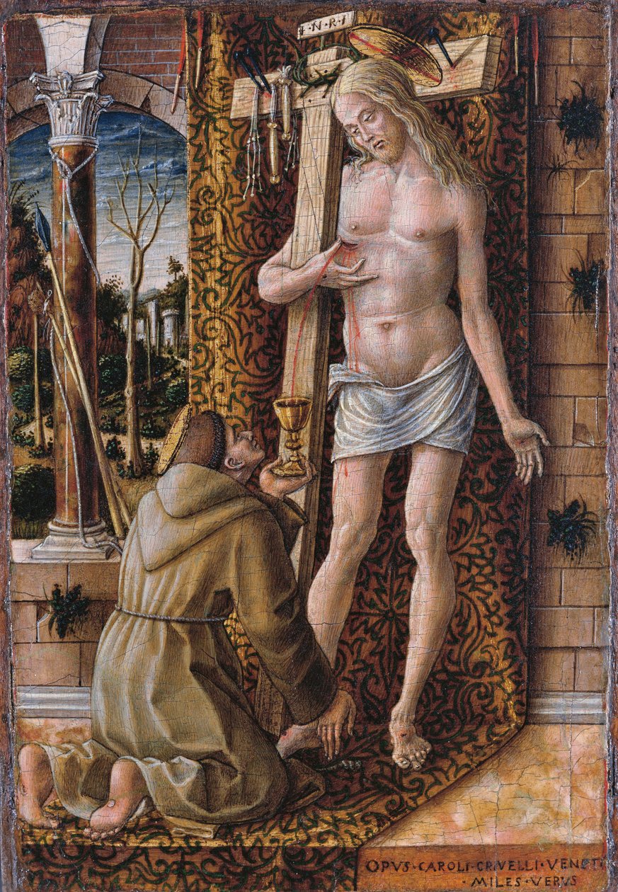 São Francisco Recolhendo o Sangue de Cristo de Carlo Crivelli