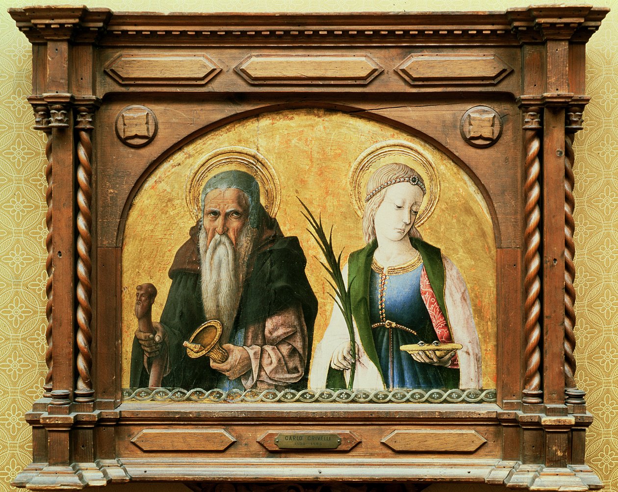 Santo Antônio, o Eremita e Santa Lúcia, c.1470 (têmpera a bordo) de Carlo Crivelli