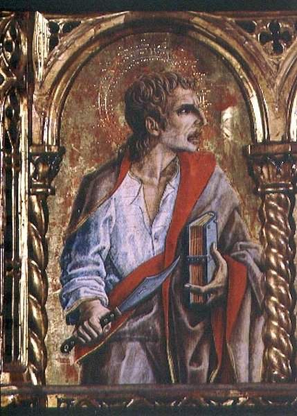 São Bartolomeu, detalhe do políptico Sant