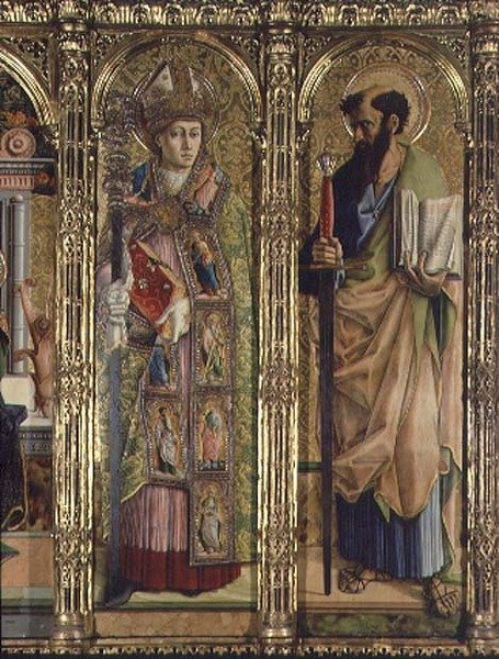 São Emídio e São Paulo, detalhe do políptico Sant