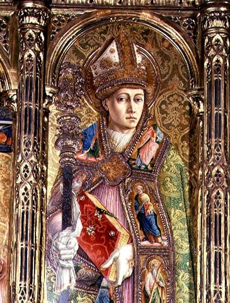 Santo Emídio, detalhe do pólipo Sant