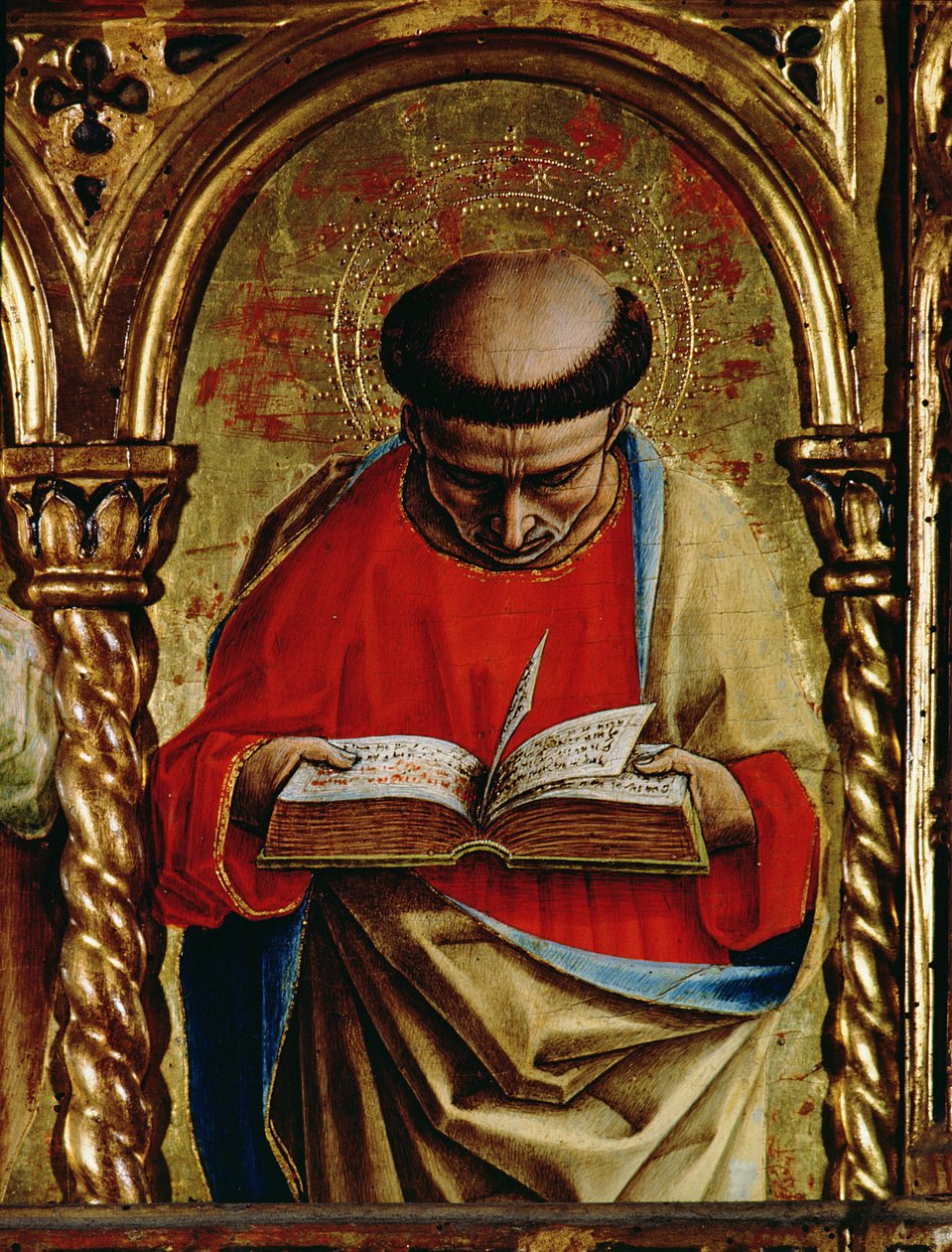 São Mateus, detalhe do políptil SantEmidio, 1473 têmpera no detalhe do painel de 76636 de Carlo Crivelli