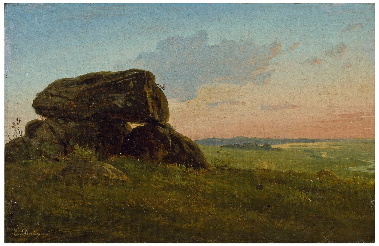 Paisagem nocturna com um dólmen. Estudo. de Carlo Dalgas