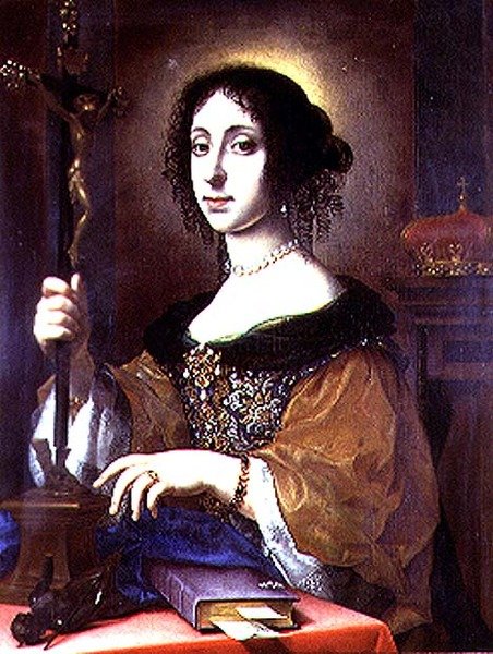 Retrato de Claudia Felicita, Esposa de Leopold I da Áustria de Carlo Dolci