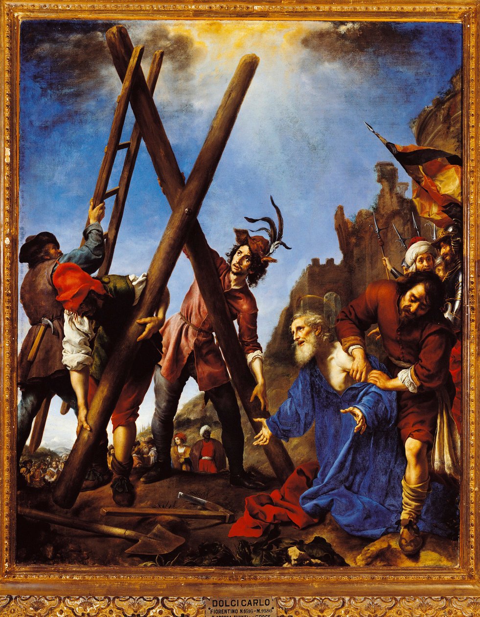 Santo André antes da Cruz Pintura de Carlo Dolci (1616-1686) Florença do século XVII, Palazzo Pitti Galleria Palatina de Carlo Dolci